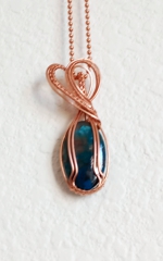 oval pendant 7 - azurite stone